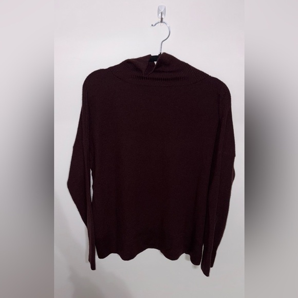 Eileen Fisher burgundy Italian yarn turtle neck sweater size large - Picture 6 of 6